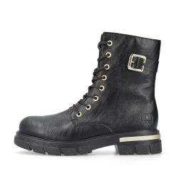 Women'S Biker Boots Night Black Ladies Ankle Boots & Boots