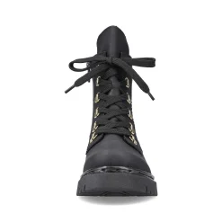 Discount Women'S Biker Boots Jet Black Ladies Ankle Boots & Boots