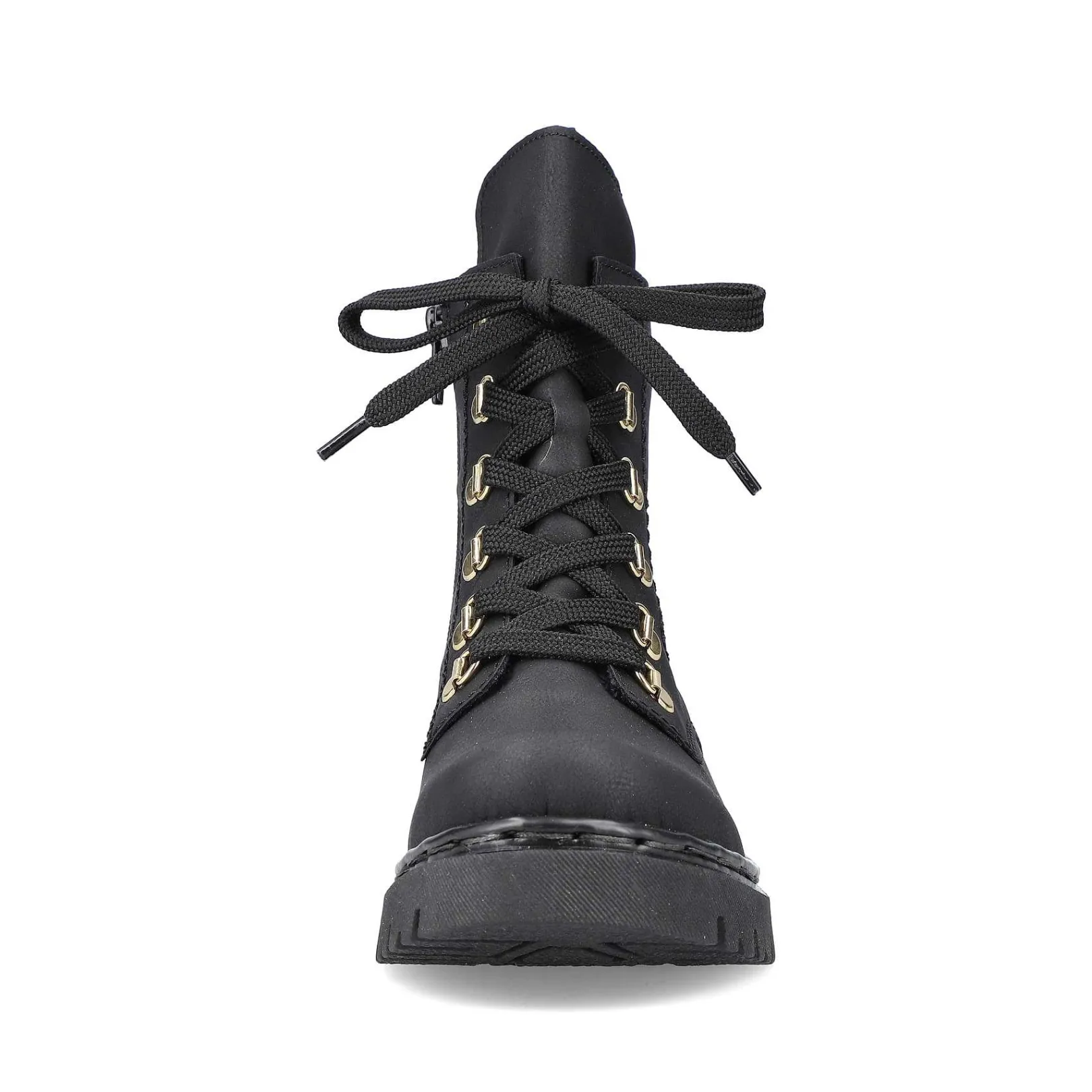 Discount Women'S Biker Boots Jet Black Ladies Ankle Boots & Boots