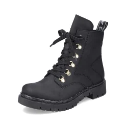 Discount Women'S Biker Boots Jet Black Ladies Ankle Boots & Boots