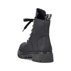 Discount Women'S Biker Boots Jet Black Ladies Ankle Boots & Boots