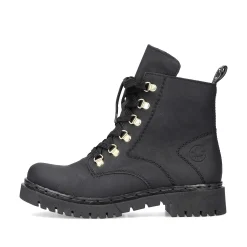 Discount Women'S Biker Boots Jet Black Ladies Ankle Boots & Boots
