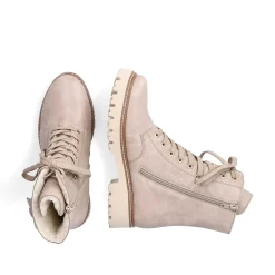 Hot Women'S Biker Boots Light Beige Ladies Ankle Boots & Boots