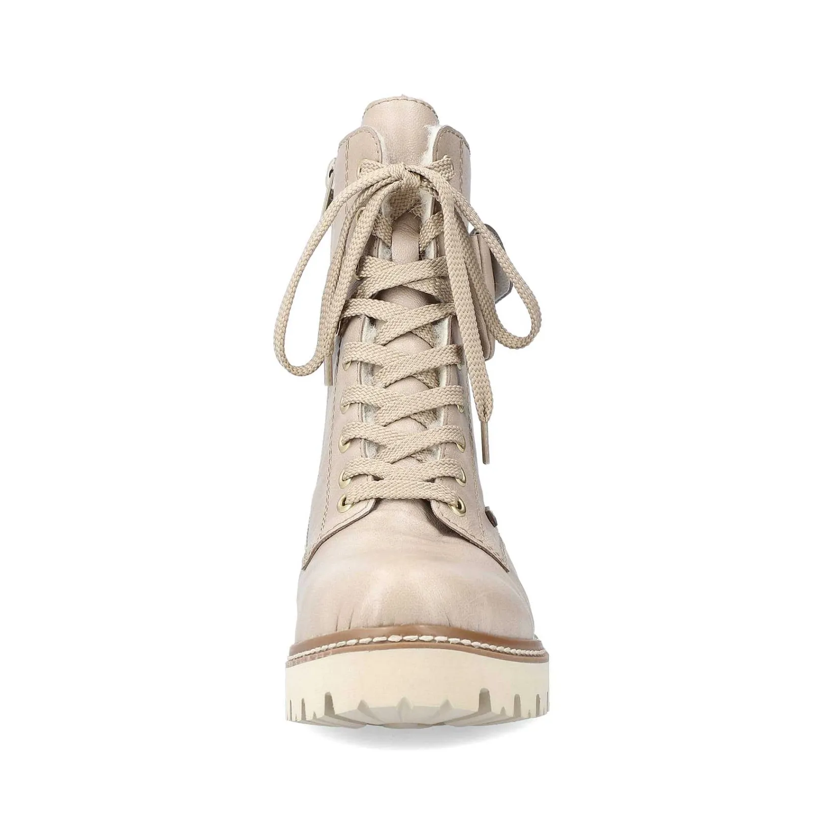 Hot Women'S Biker Boots Light Beige Ladies Ankle Boots & Boots