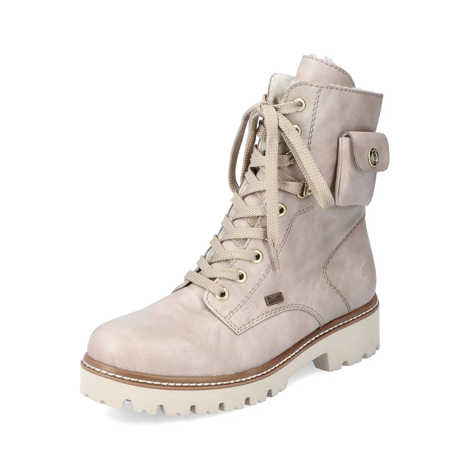 Hot Women'S Biker Boots Light Beige Ladies Ankle Boots & Boots