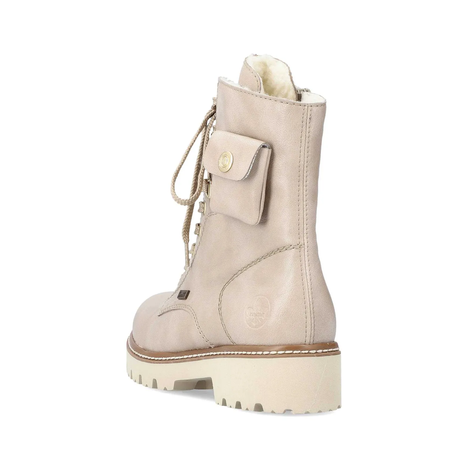 Hot Women'S Biker Boots Light Beige Ladies Ankle Boots & Boots