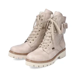 Hot Women'S Biker Boots Light Beige Ladies Ankle Boots & Boots