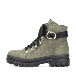 Clearance Women'S Biker Boots Leaf Green Ladies Ankle Boots & Boots