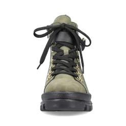 Clearance Women'S Biker Boots Leaf Green Ladies Ankle Boots & Boots