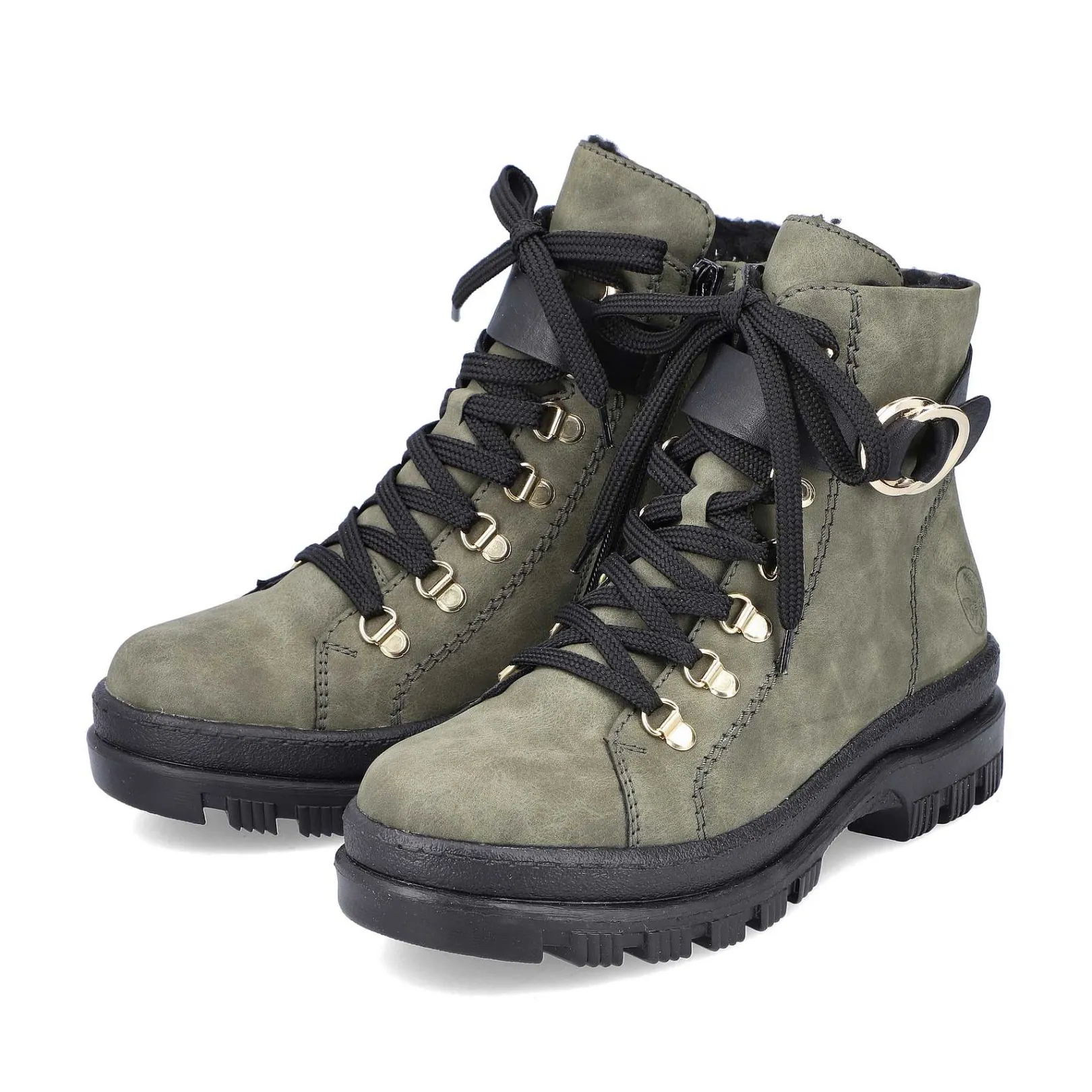 Clearance Women'S Biker Boots Leaf Green Ladies Ankle Boots & Boots