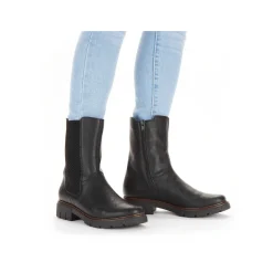 Best Women'S Chelsea Boots Jet Black Ladies Ankle Boots & Boots