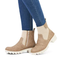Women'S Chelsea Boots Beige Brown Ladies Ankle Boots & Boots
