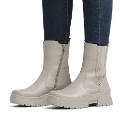 New Women'S Chelsea Boots Cream Beige Ladies Ankle Boots & Boots