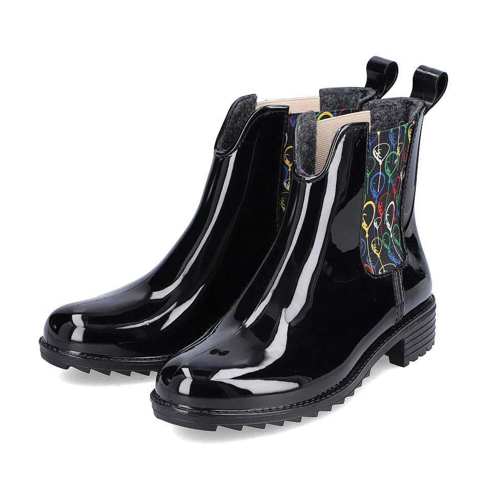 Sale Women'S Chelsea Boots Glossy Black Ladies Ankle Boots & Boots