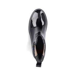 Sale Women'S Chelsea Boots Glossy Black Ladies Ankle Boots & Boots
