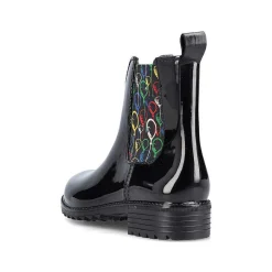 Sale Women'S Chelsea Boots Glossy Black Ladies Ankle Boots & Boots