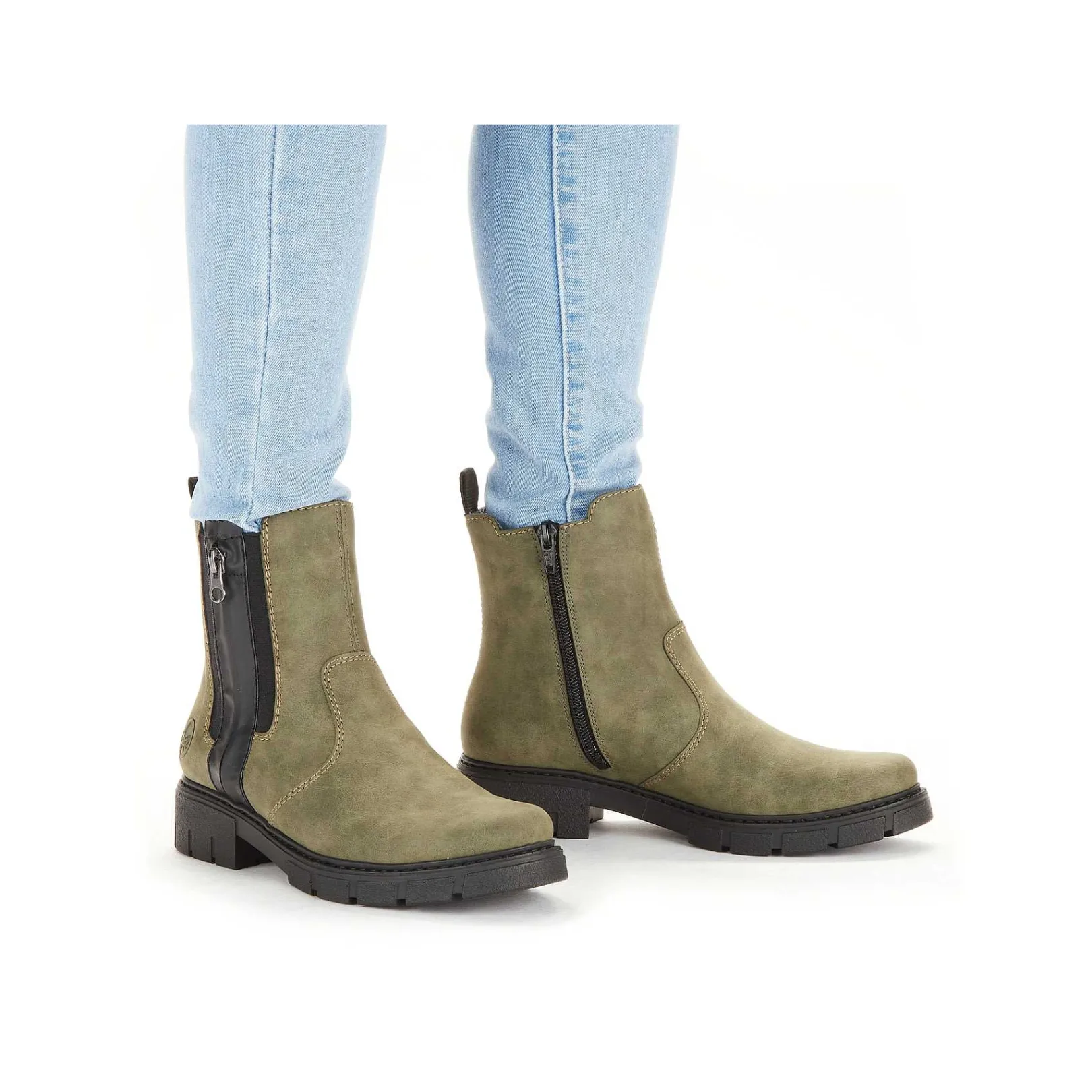 Clearance Women'S Chelsea Boots Leaf Green Ladies Ankle Boots & Boots