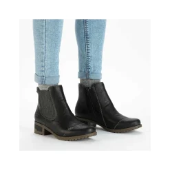 Women'S Chelsea Boots Asphalt Black Ladies Ankle Boots & Boots