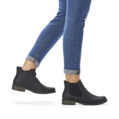Outlet Women'S Chelsea Boots Jet Black Ladies Ankle Boots & Boots