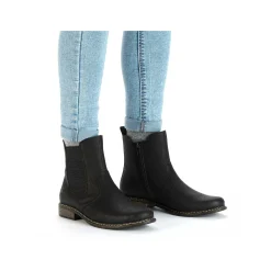 Women'S Chelsea Boots Jet Black Ladies Ankle Boots & Boots