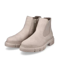 Women'S Chelsea Boots Cream Beige Ladies Ankle Boots & Boots