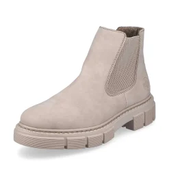 Women'S Chelsea Boots Cream Beige Ladies Ankle Boots & Boots