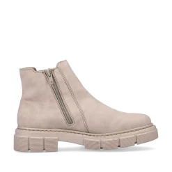 Women'S Chelsea Boots Cream Beige Ladies Ankle Boots & Boots