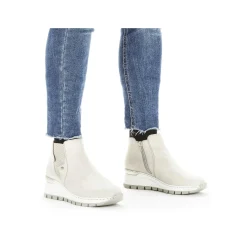 Women'S Chelsea Boots Cream Beige Ladies Ankle Boots & Boots