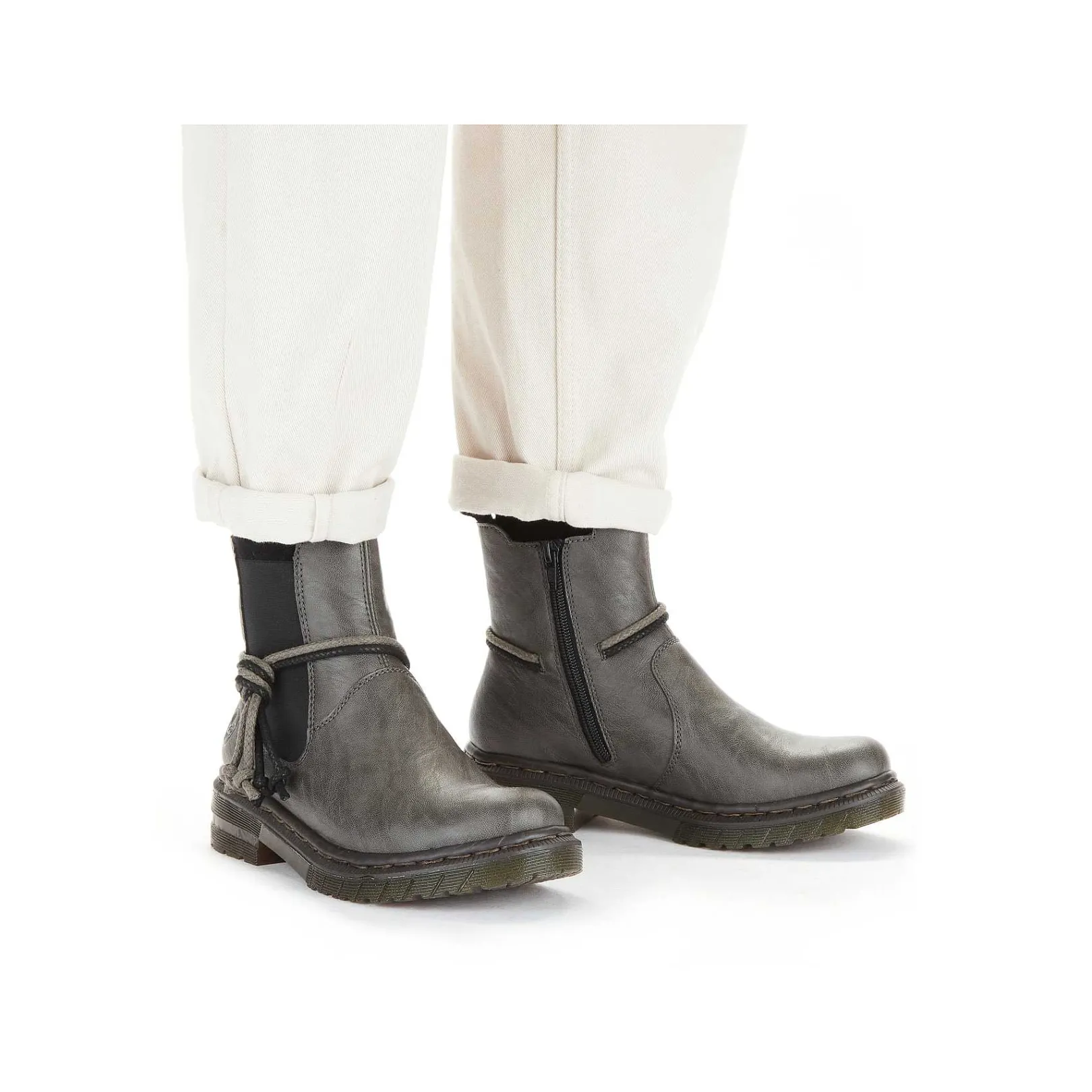 Sale Women'S Chelsea Boots Silver Gray Ladies Ankle Boots & Boots