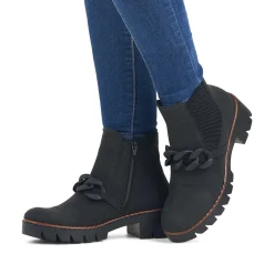 Hot Women'S Chelsea Boots Jet Black Ladies Ankle Boots & Boots