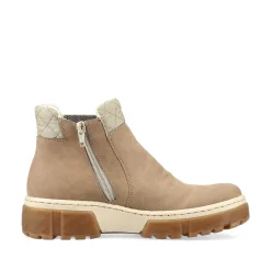 New Women'S Chelsea Boots Cream Beige Ladies Ankle Boots & Boots
