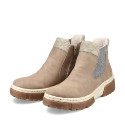 New Women'S Chelsea Boots Cream Beige Ladies Ankle Boots & Boots