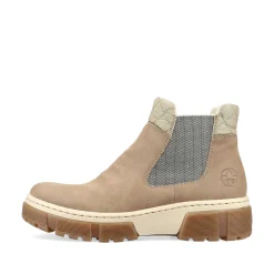 New Women'S Chelsea Boots Cream Beige Ladies Ankle Boots & Boots