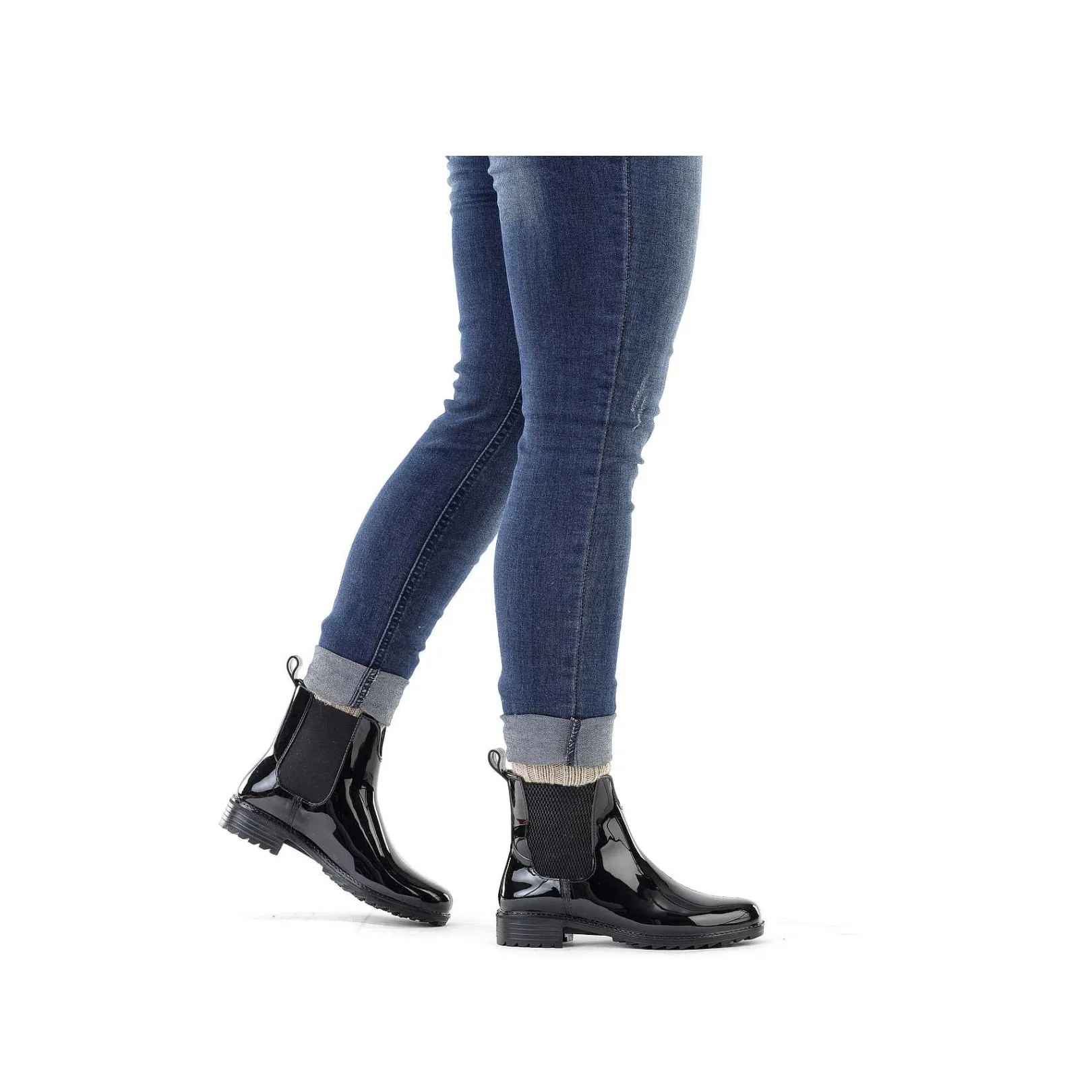 Hot Women'S Chelsea Boots Jet Black Ladies Ankle Boots & Boots