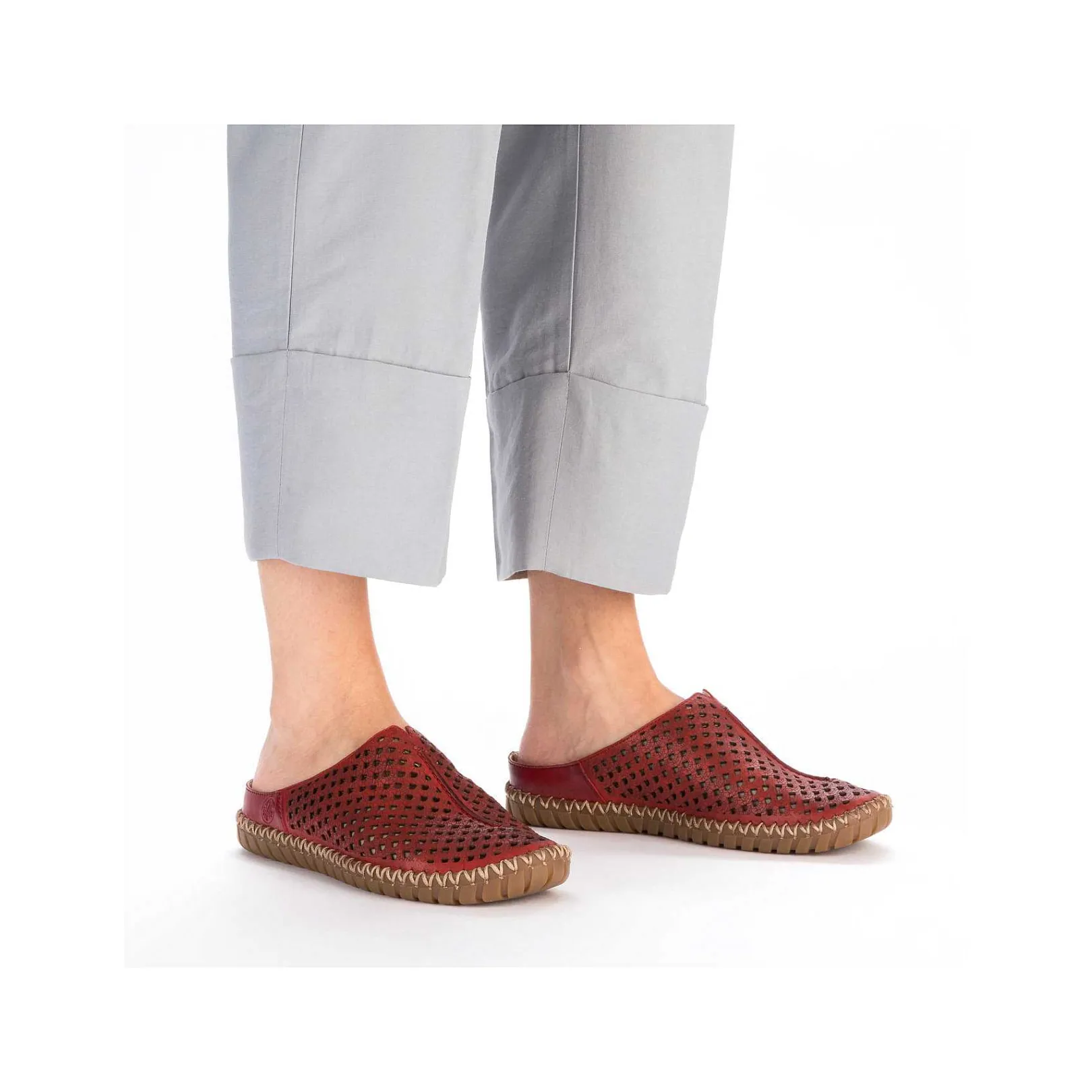Hot Women'S Clogs Dark Red Ladies Mules & Slippers