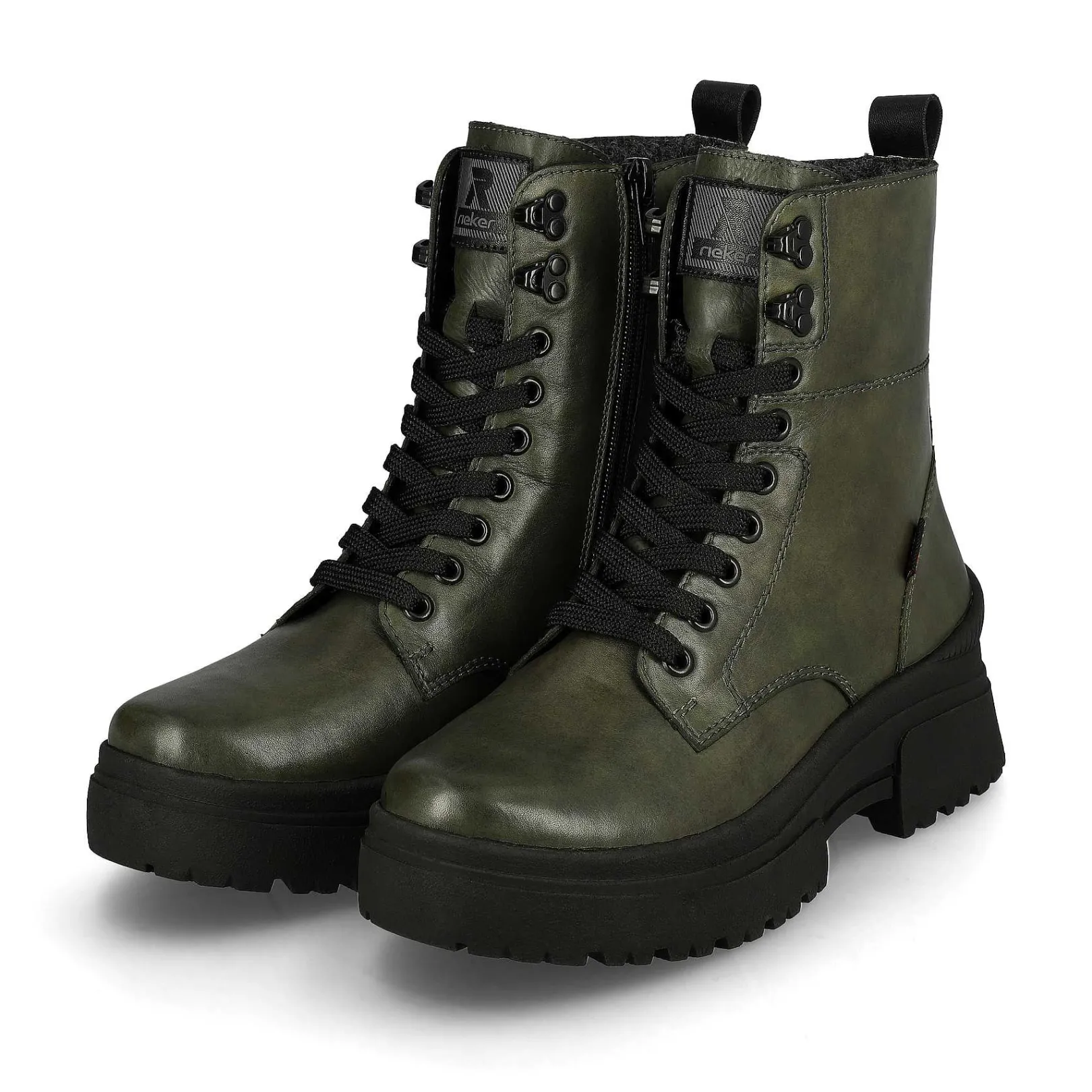 Clearance Women'S Corded Boots Army Green Black Ladies Ankle Boots & Boots
