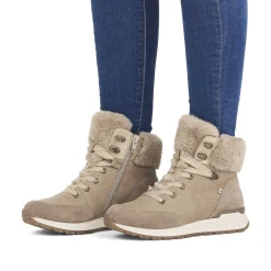 Hot Women'S Corded Boots Champagne Beige Ladies Ankle Boots & Boots
