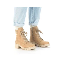 Hot Women'S Corded Boots Brown Beige Ladies Ankle Boots & Boots