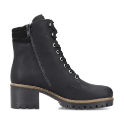 Sale Women'S Corded Boots Deep Black Ladies Ankle Boots & Boots