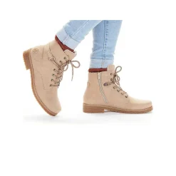 Sale Women'S Corded Boots Sand Beige Ladies Ankle Boots & Boots