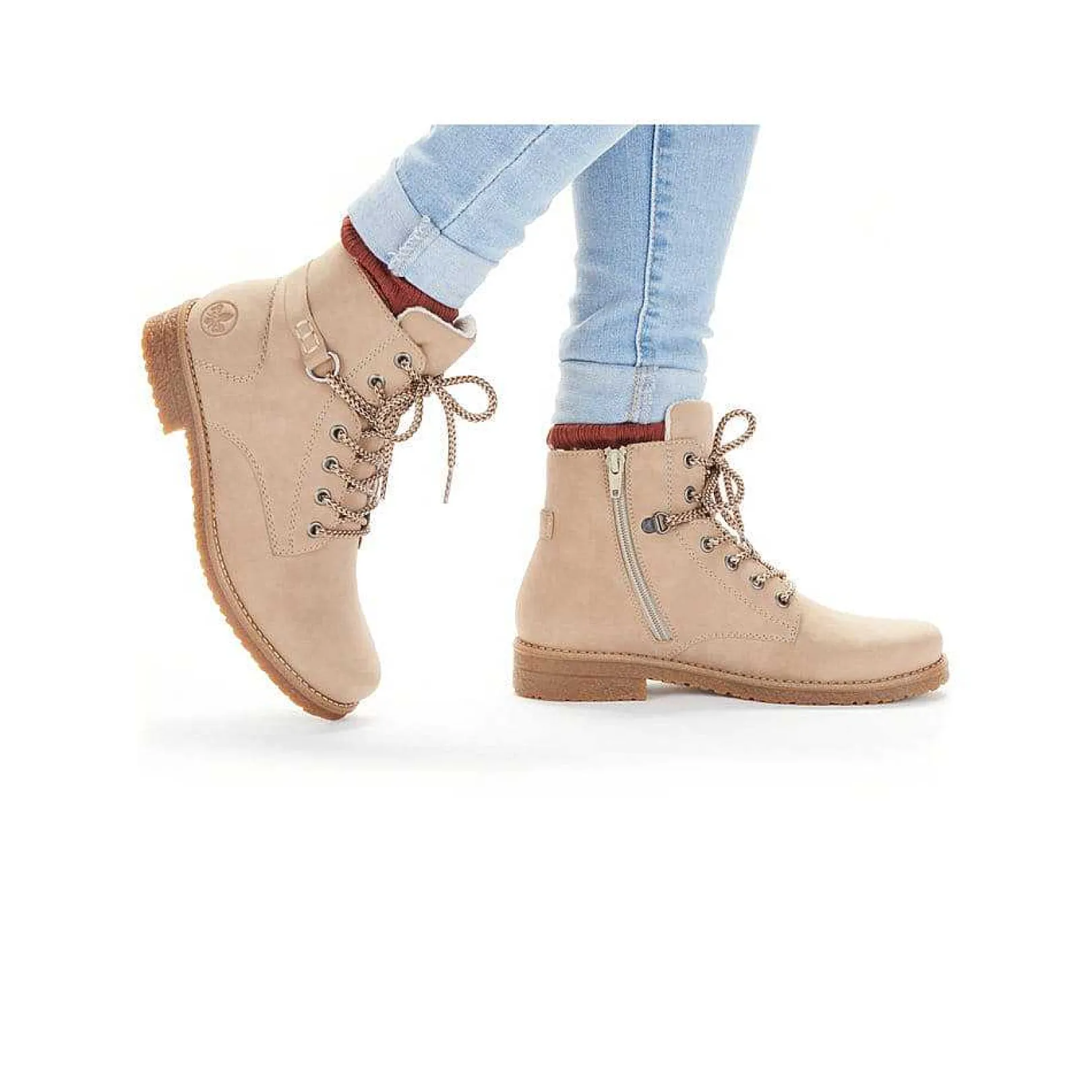 Sale Women'S Corded Boots Sand Beige Ladies Ankle Boots & Boots