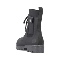 Online Women'S Corded Boots Deep Black Ladies Ankle Boots & Boots