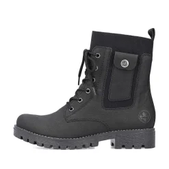 Online Women'S Corded Boots Deep Black Ladies Ankle Boots & Boots