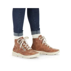 Outlet Women'S Corded Boots Chestnut Brown Ladies Ankle Boots & Boots