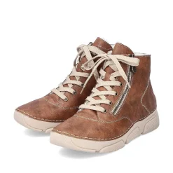 Outlet Women'S Corded Boots Chestnut Brown Ladies Ankle Boots & Boots