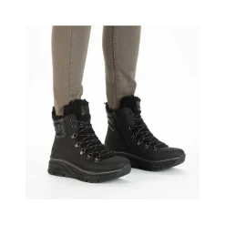 Online Women'S Corded Boots Asphalt Black Ladies Ankle Boots & Boots