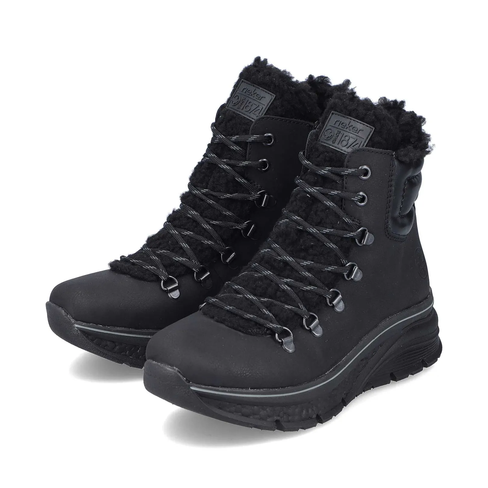 Online Women'S Corded Boots Asphalt Black Ladies Ankle Boots & Boots