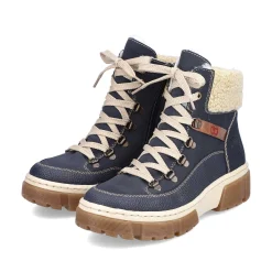 Hot Women'S Corded Boots Sea Blue Ladies Ankle Boots & Boots