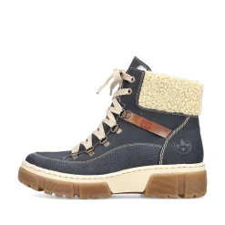 Hot Women'S Corded Boots Sea Blue Ladies Ankle Boots & Boots