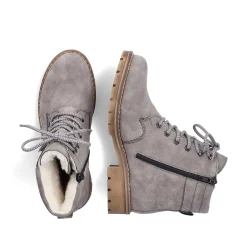 Hot Women'S Corded Boots Silver Gray Ladies Ankle Boots & Boots